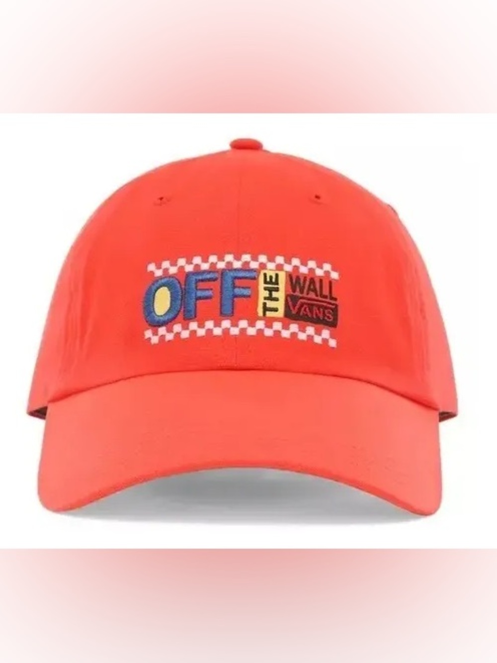 Vans Red Embroidered 'Off The Wall' Logo Cap Unisex